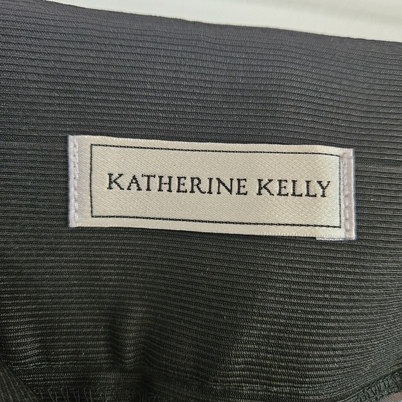 KATHERINE KELLY Stripped Texture Black Slacks - Picture 7 of 9